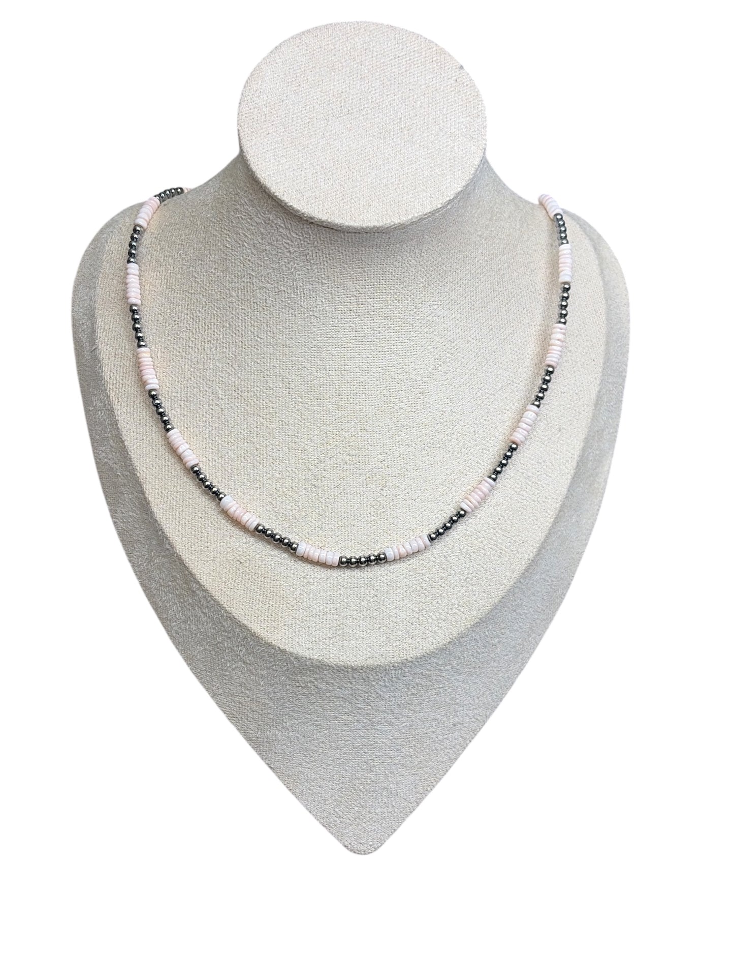 Pink Conch & Desert Pearl Necklace