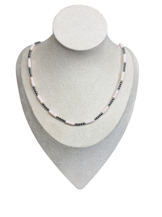 Pink Conch & Desert Pearl Necklace