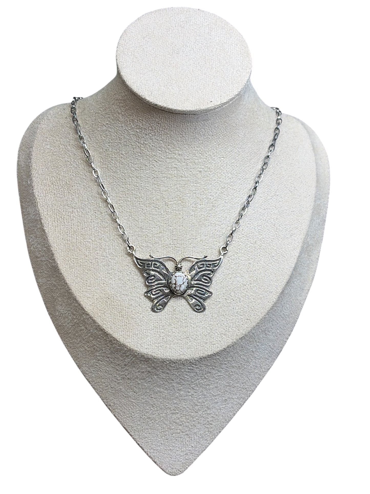 Wild Horse Jasper Butterfly Necklace