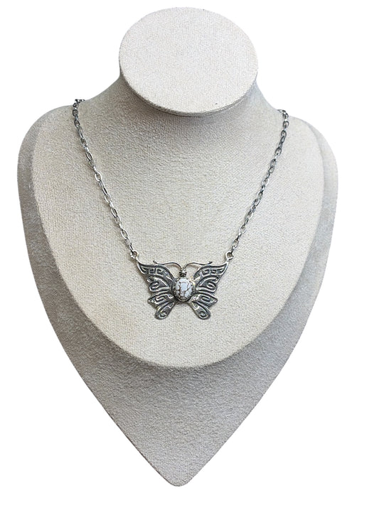 Wild Horse Jasper Butterfly Necklace