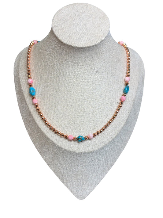 Copper, Pink Conch & Hubei Turquoise