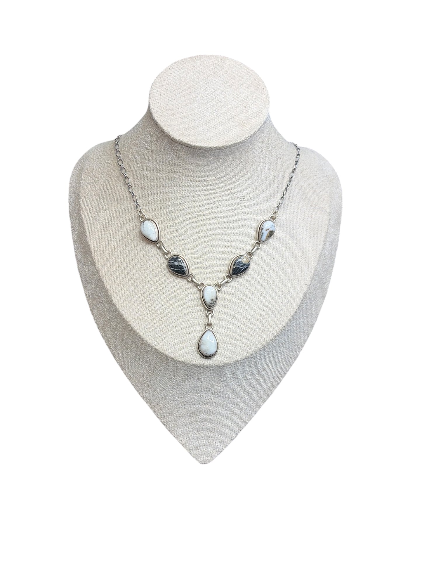 White Buffalo Lariat Necklace