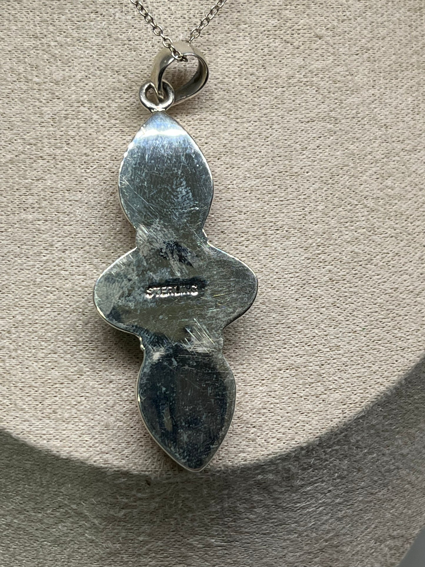 Turquoise & Red Spiny Oyster Sterling Silver Pendant