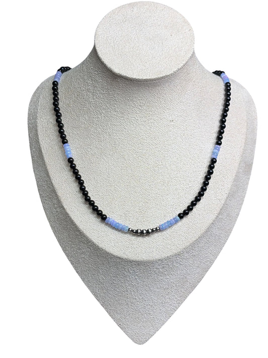 Mermaid Opal & Black Onyx Necklace