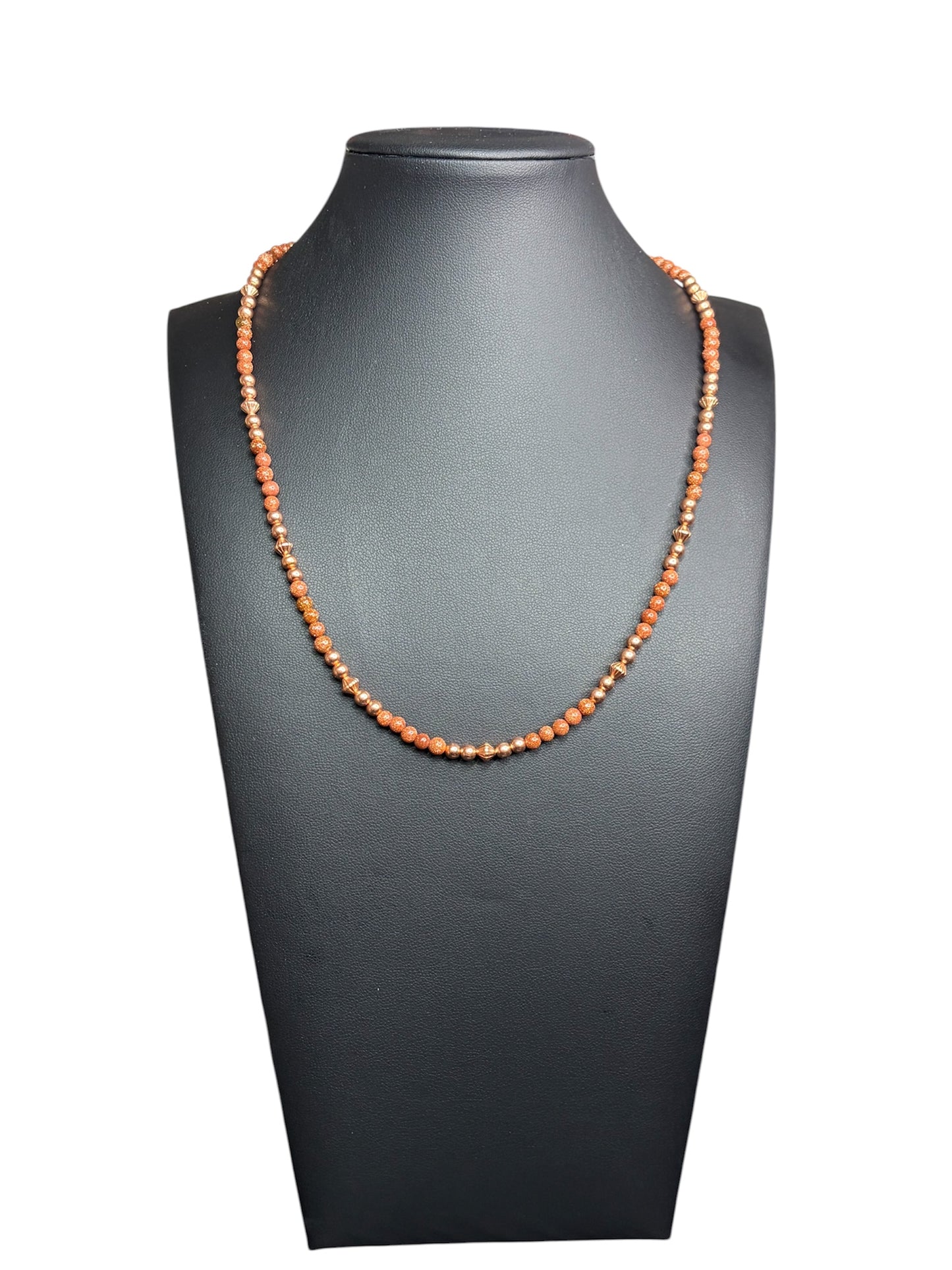 Copper & Goldstone Necklace