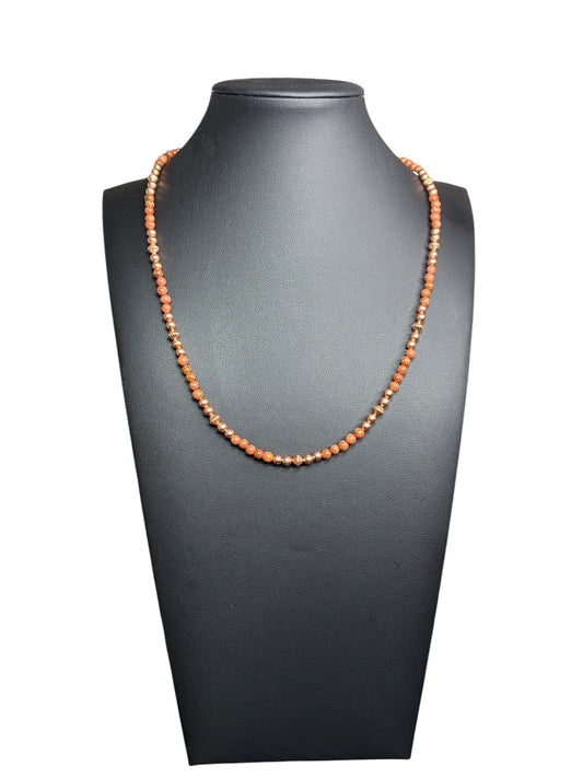 Copper & Goldstone Necklace