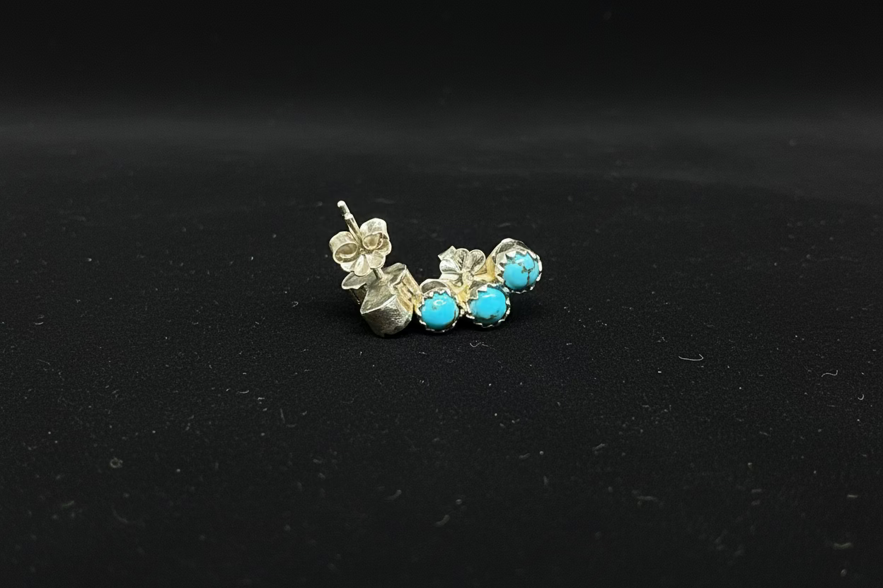 Zuni - Janice Spencer - 3 stone earrings