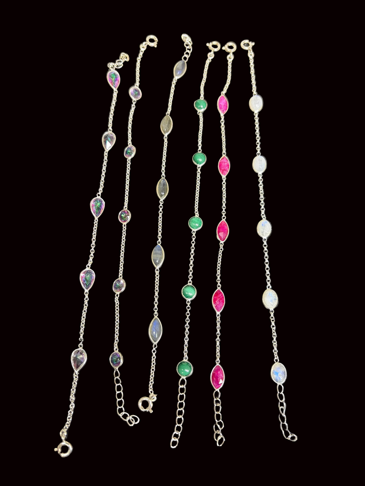 Gemstone Tennis Bracelets