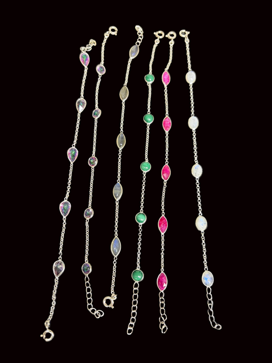 Gemstone Tennis Bracelets