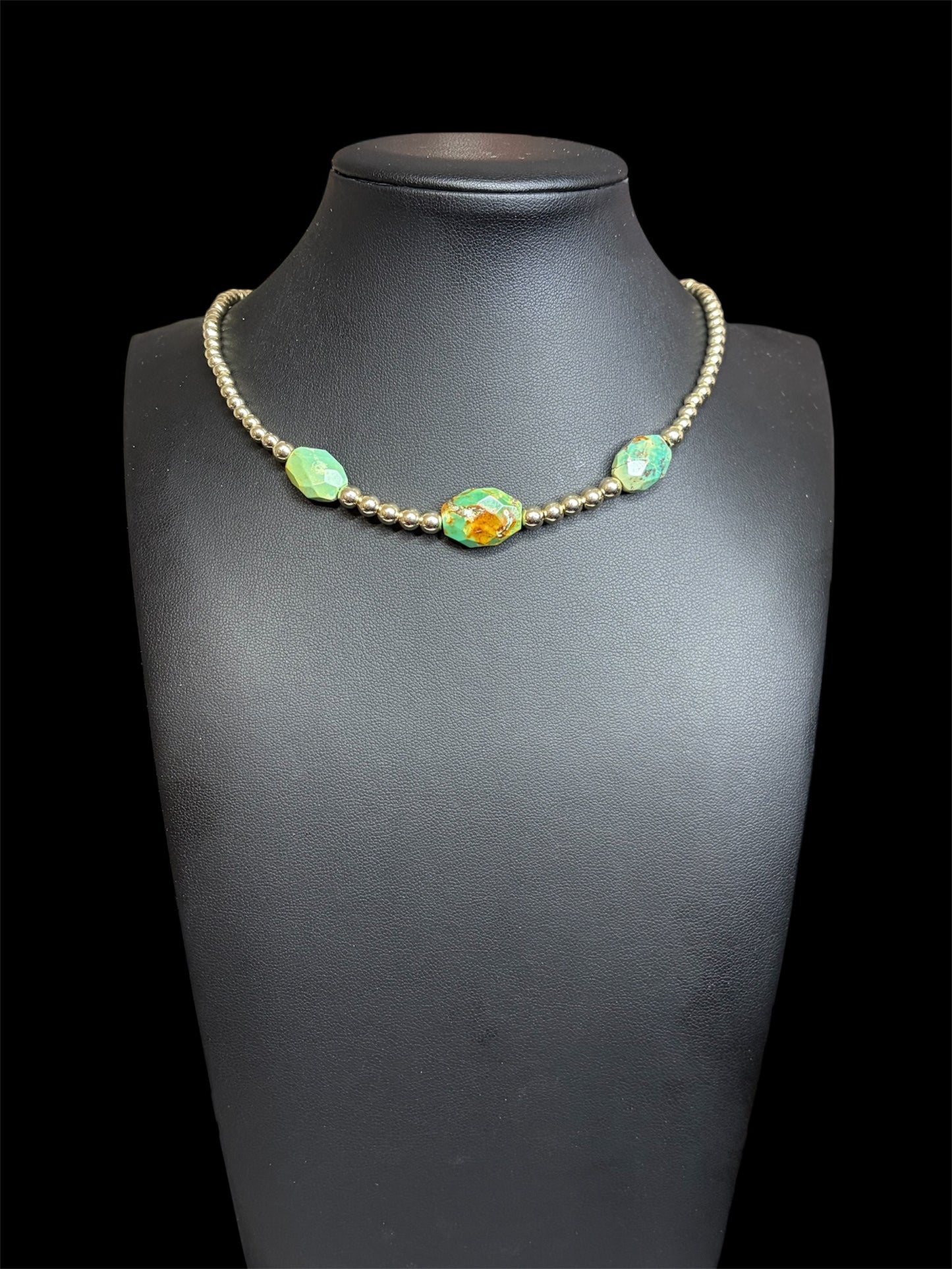 Gold Filled Faceted Kingman Necklace