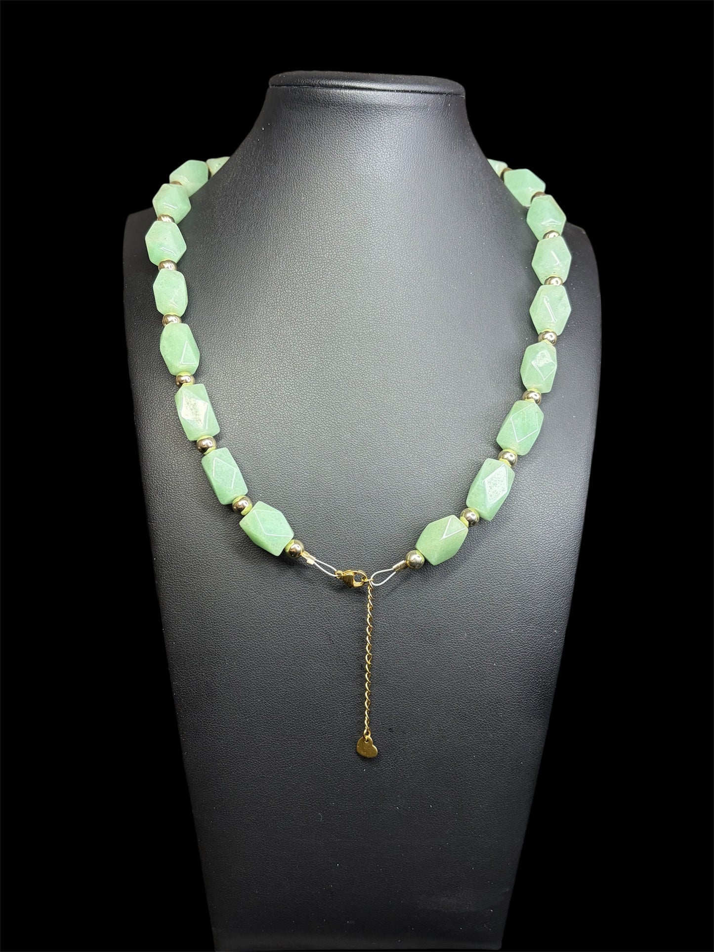 Faceted Jade & Gold Filled Necklace