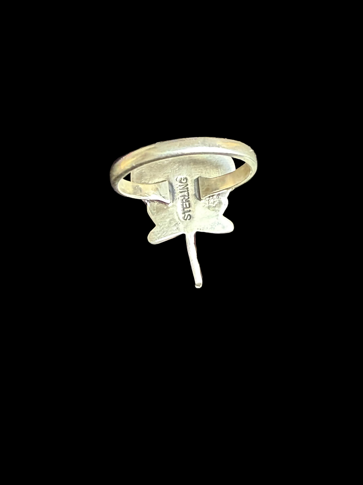 Handcrafted Kingman Turquoise & Dragonfly Ring - size 10