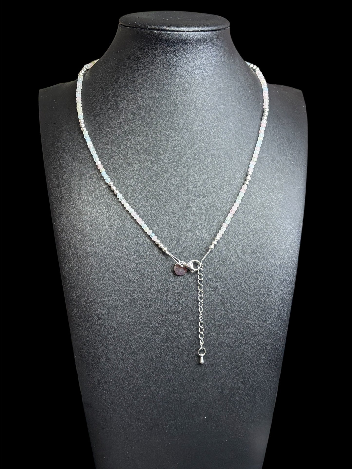 Multi-Aquamarine & Sterling Necklace