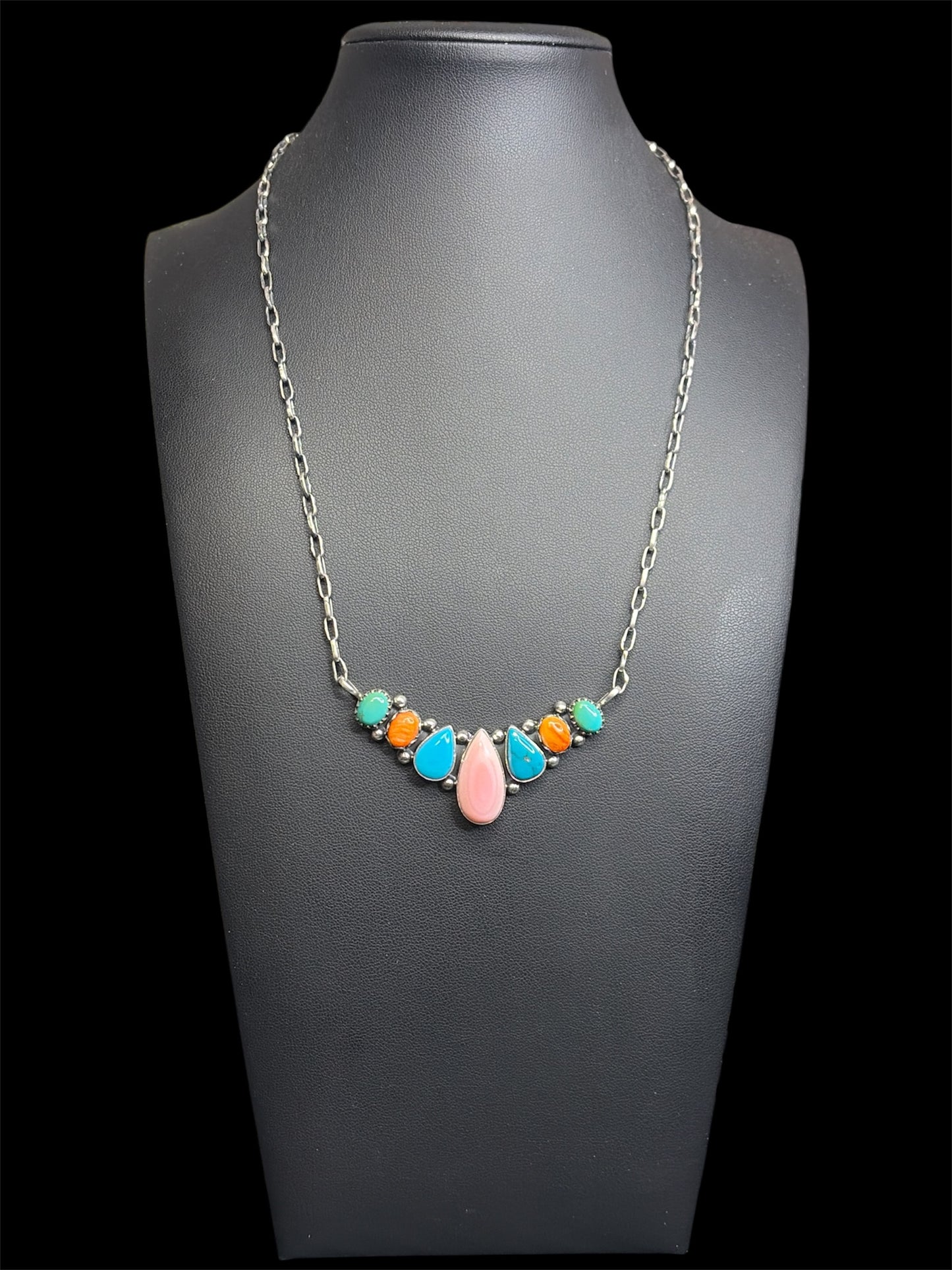 Handcrafted Multi-Stone Bar Necklace