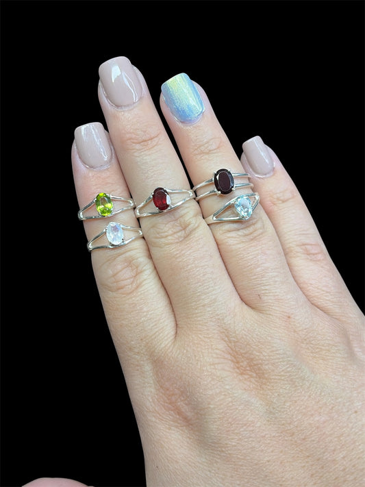 Prong Set Gemstone Rings
