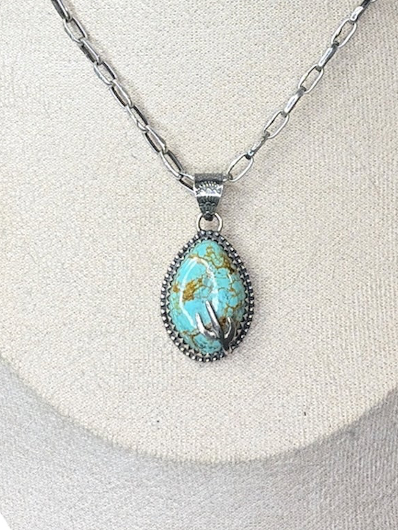 Handcrafted Mine 8 Cactus Overlay Pendant