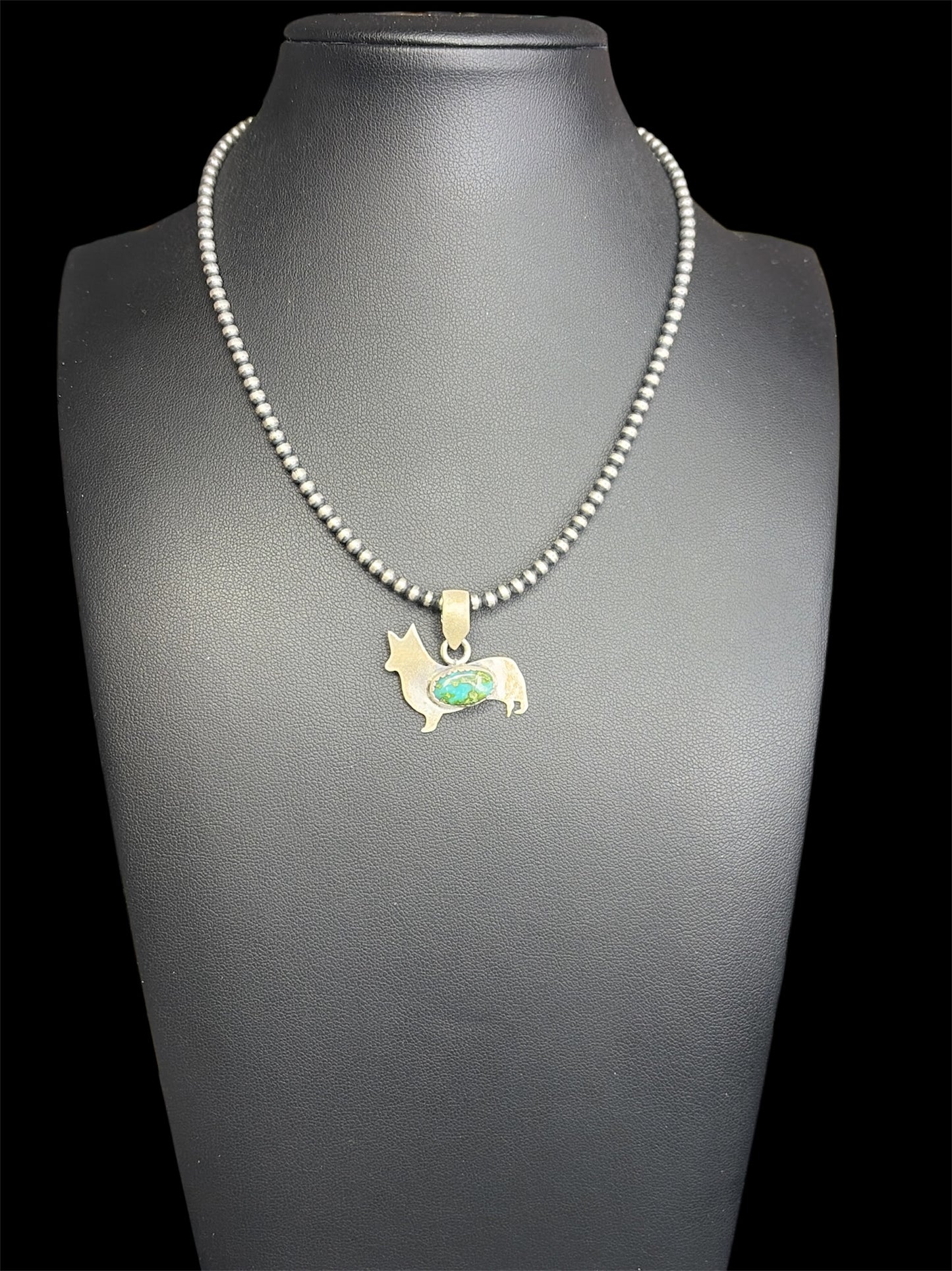 Sonoran Turquoise Corgi Pendant