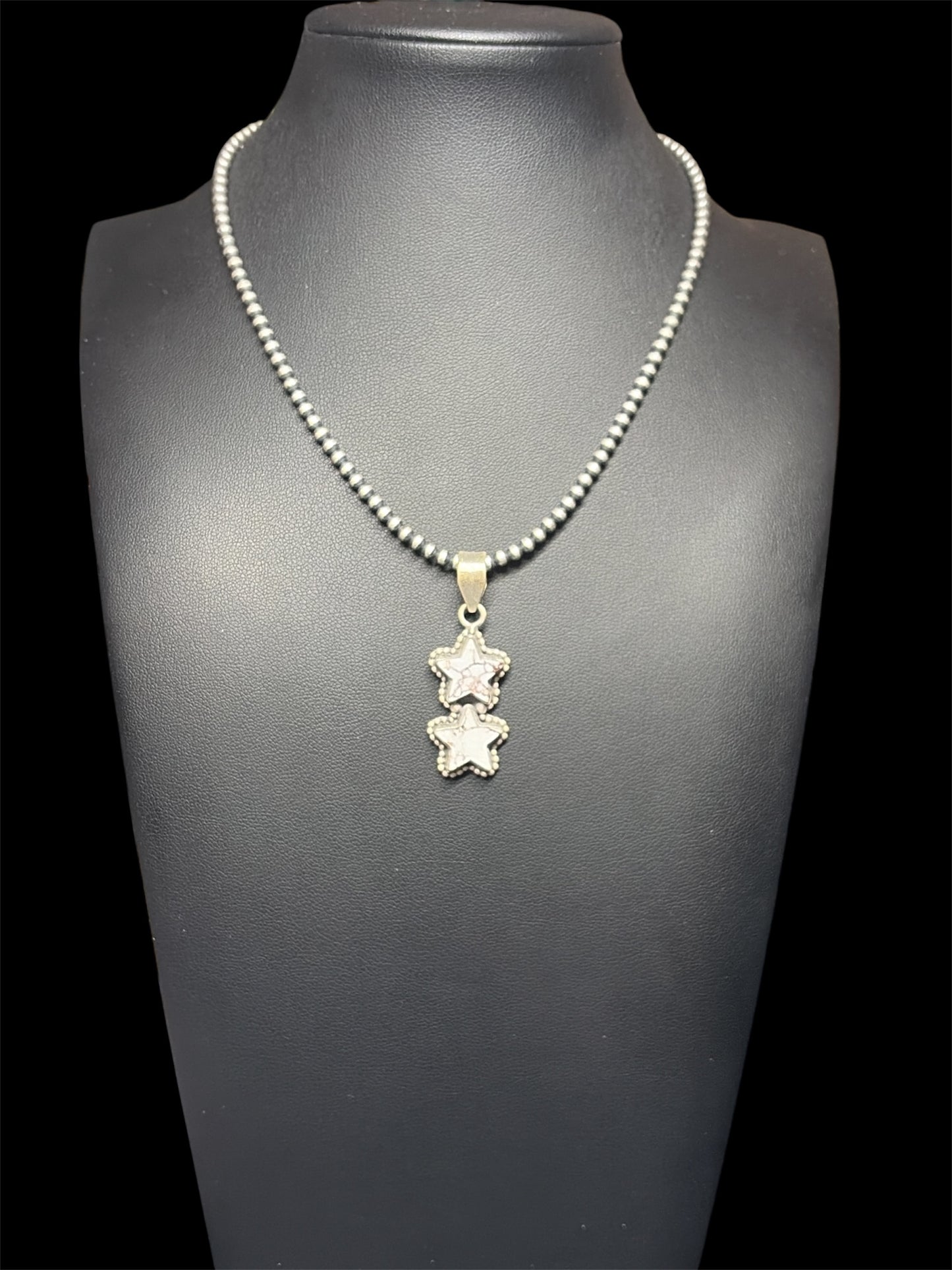 Wild Horse Jasper Double Star Pendant