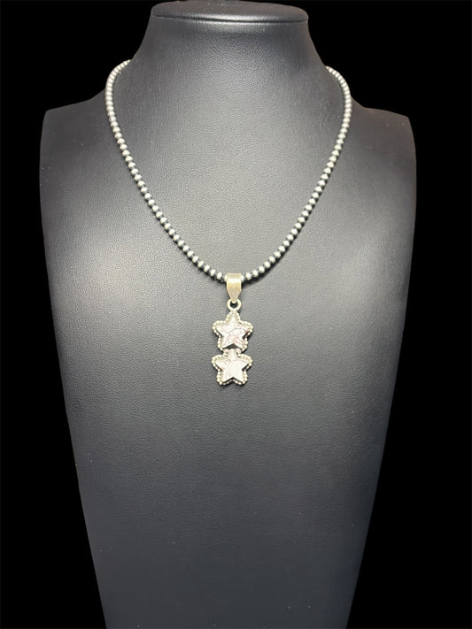 Wild Horse Jasper Double Star Pendant