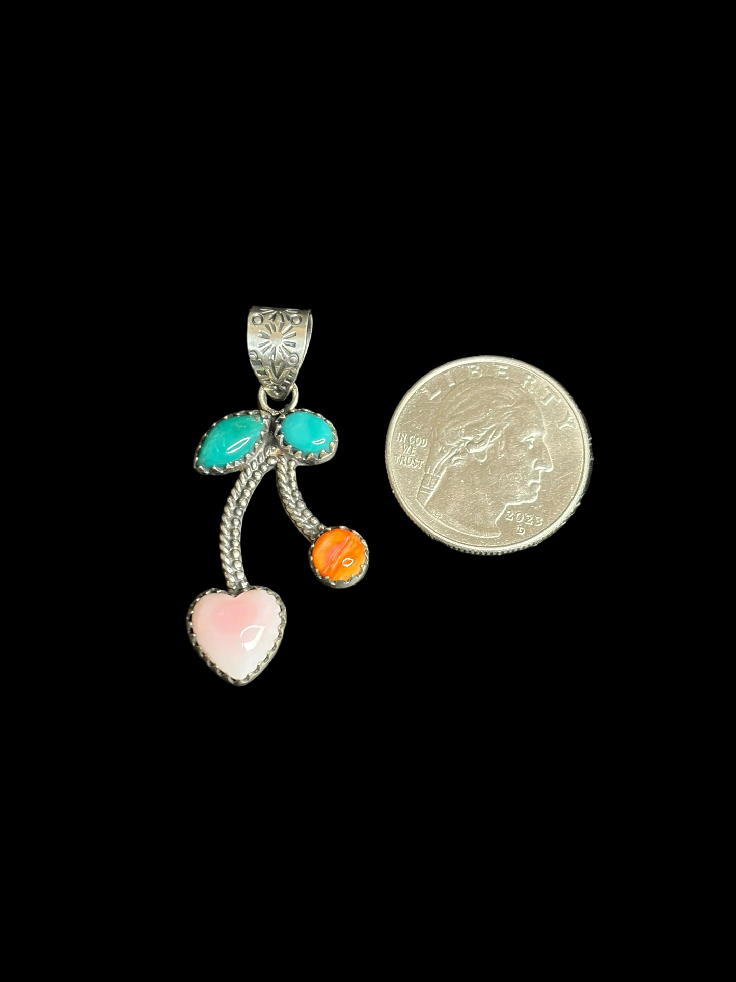 Handcrafted Multi-Stone Cherry Pendant