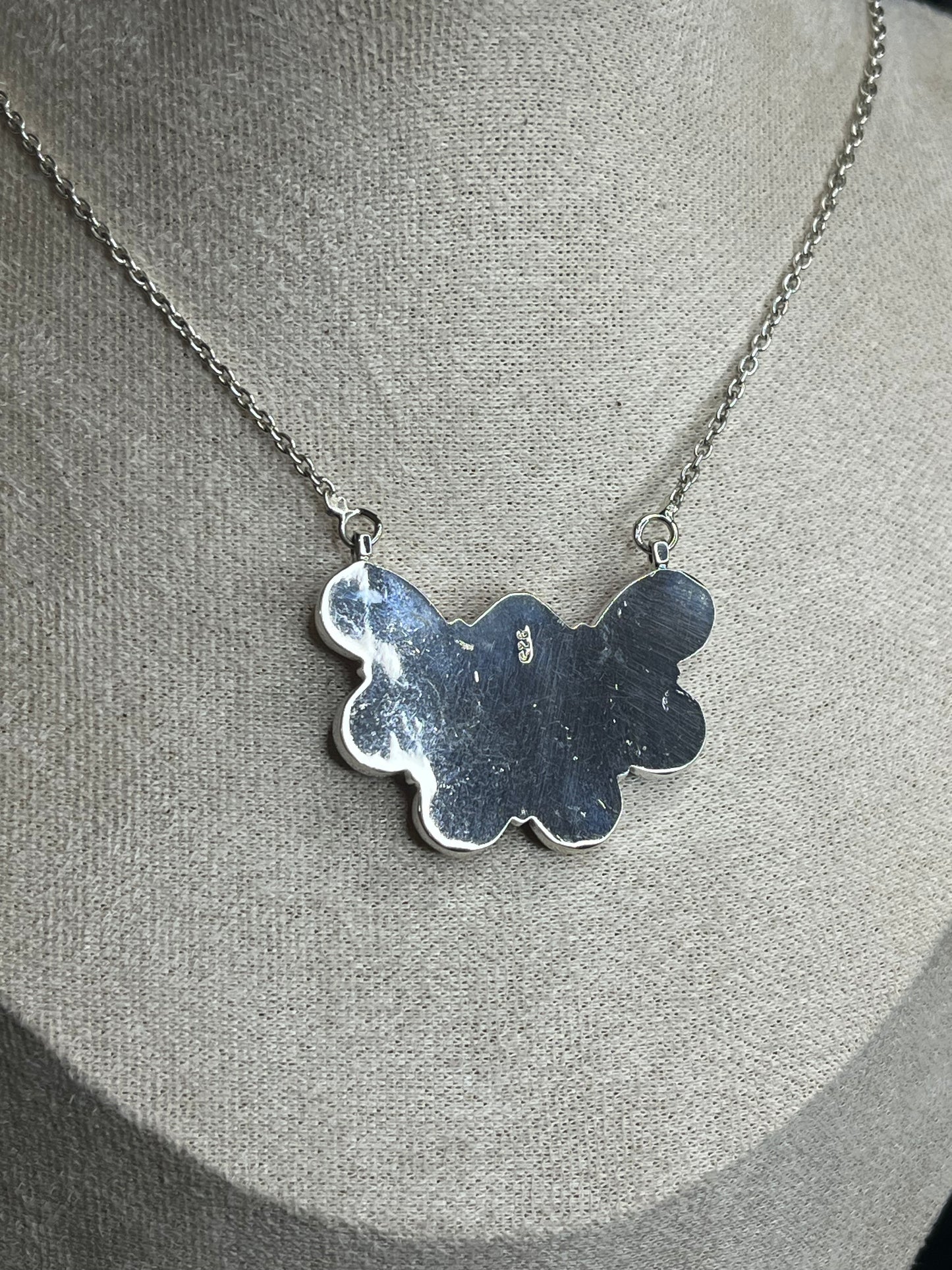 Cotton Candy Turquoise Sterling Silver Statement Necklace