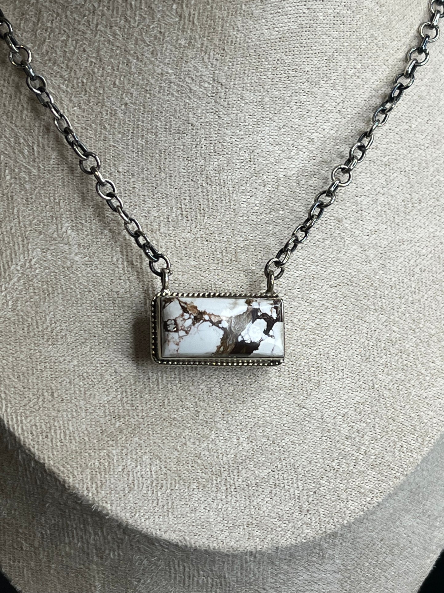 Double-Sided Bar Necklace Sterling Silver