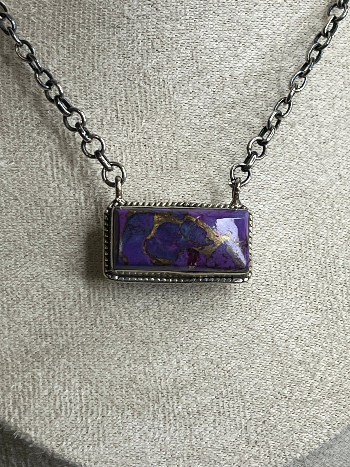 Double-Sided Bar Necklace Sterling Silver