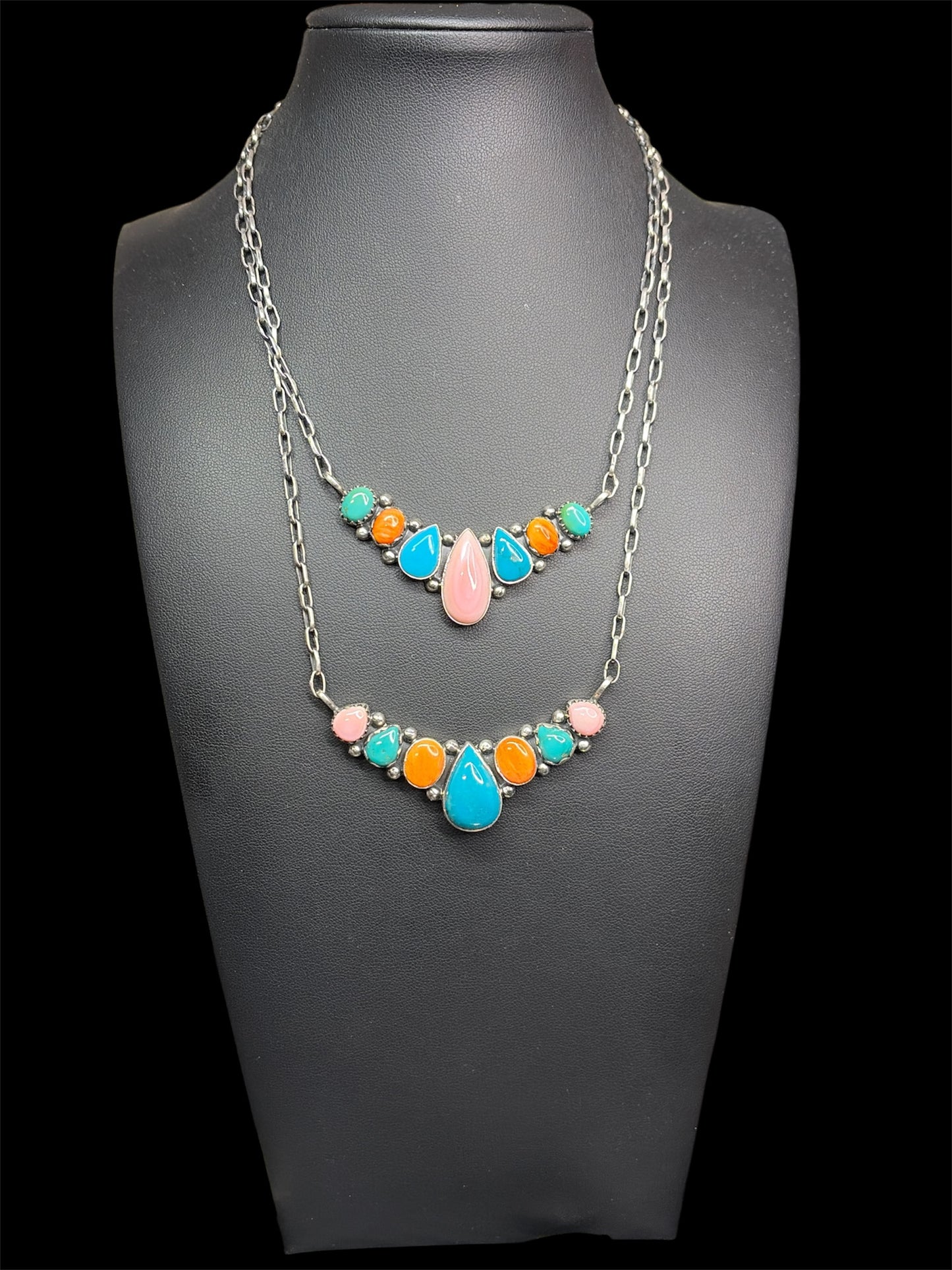 Handcrafted Multi-Stone Bar Necklace
