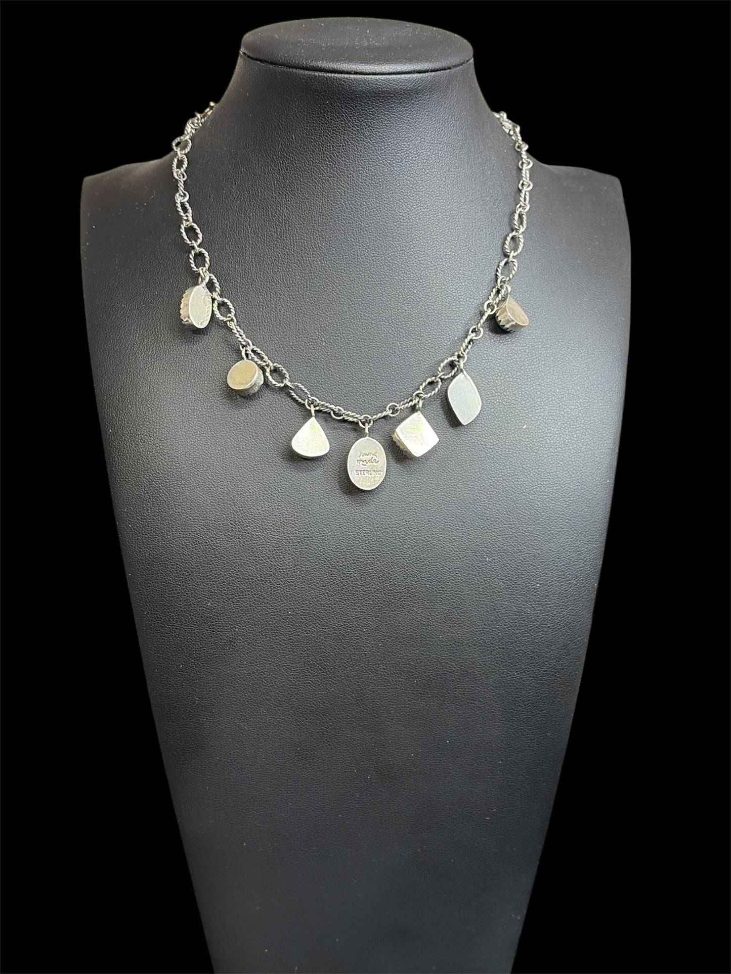 Handcrafted Textured Charm Choker Necklace