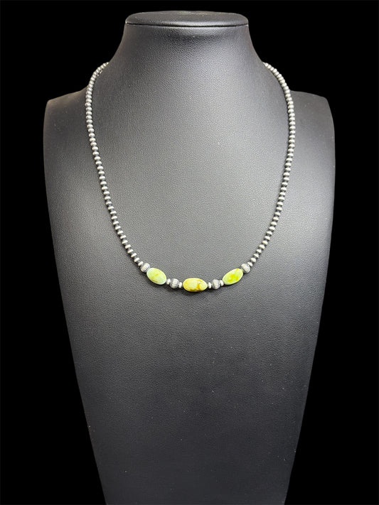 Machine Made Pearl & Palomino Necklace