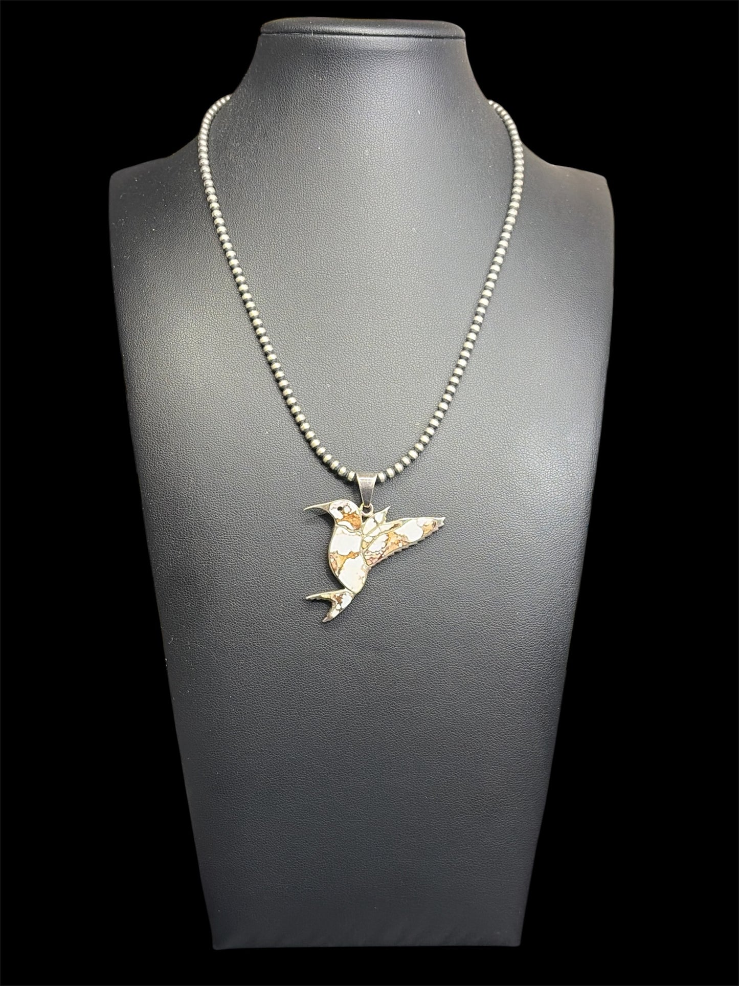 Wild Horse Jasper Hummingbird Pendant - Artist Signed (LT)