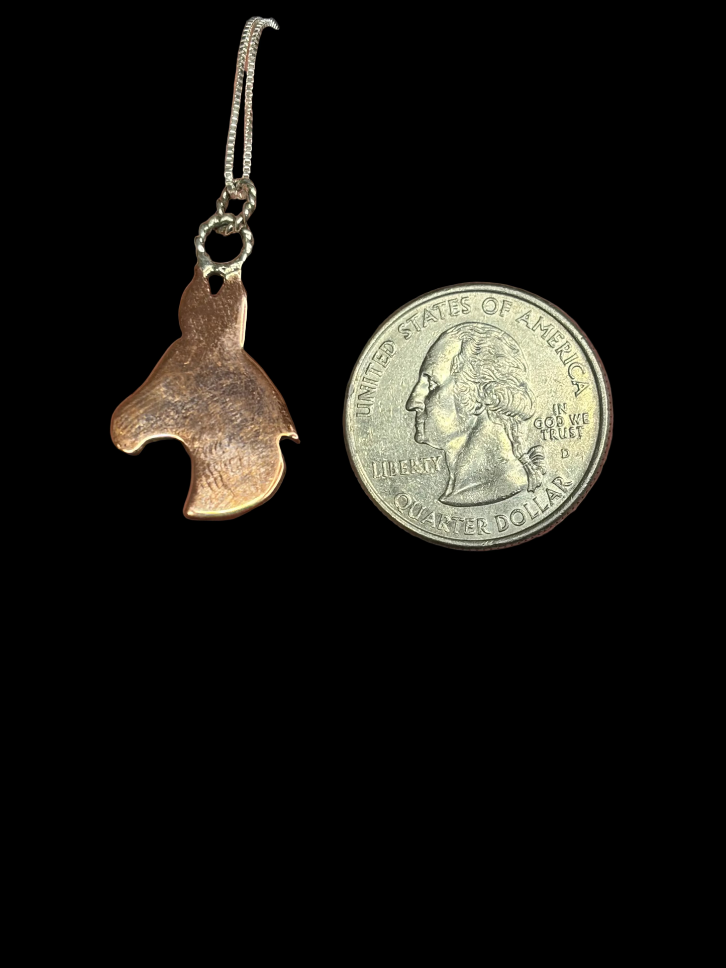Copper, Sterling & Turquoise Donkey Necklace