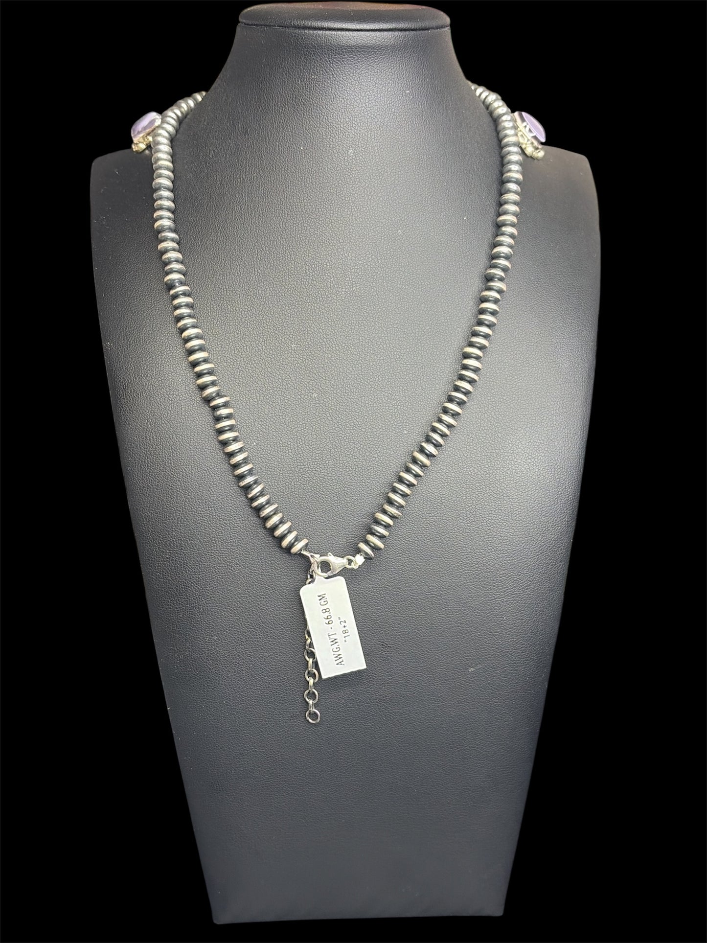Rare Wampum Shell Squash Blossom Necklace