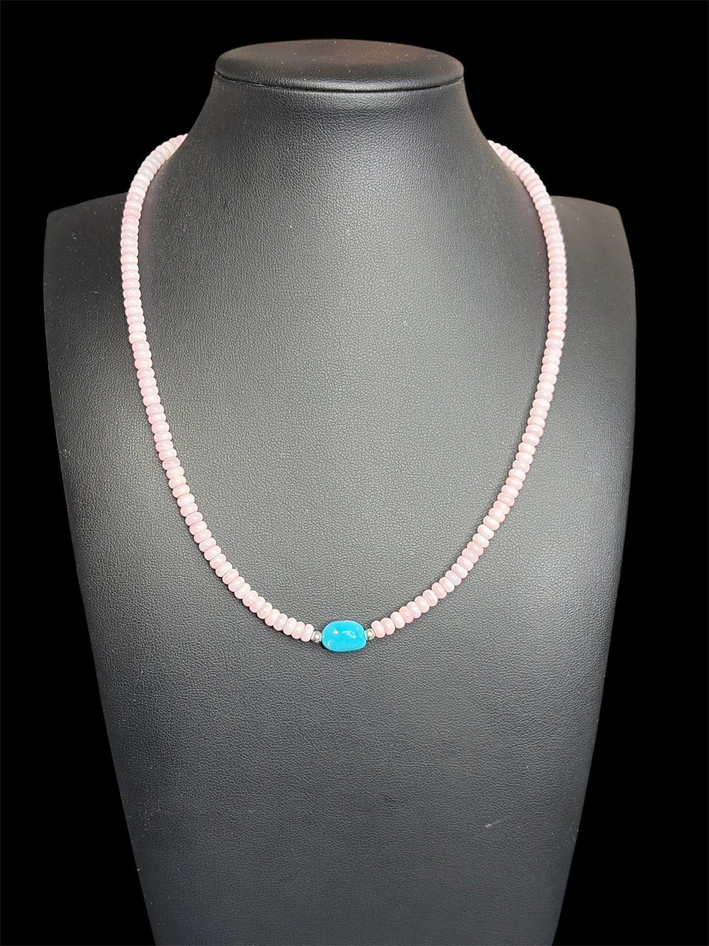 Pink Conch & Sleeping Beauty TurquoiseNecklace