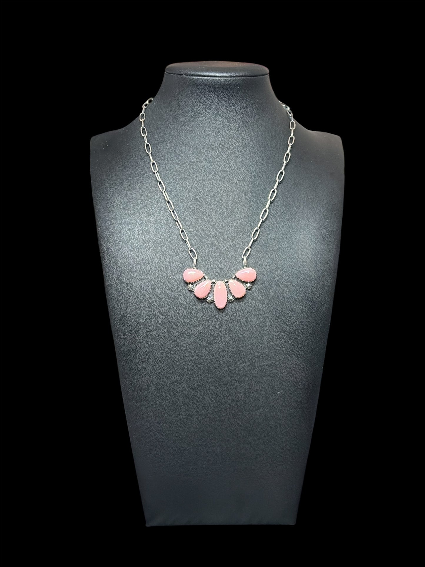 Handcrafted Pink Conch Multi-Bar Necklace