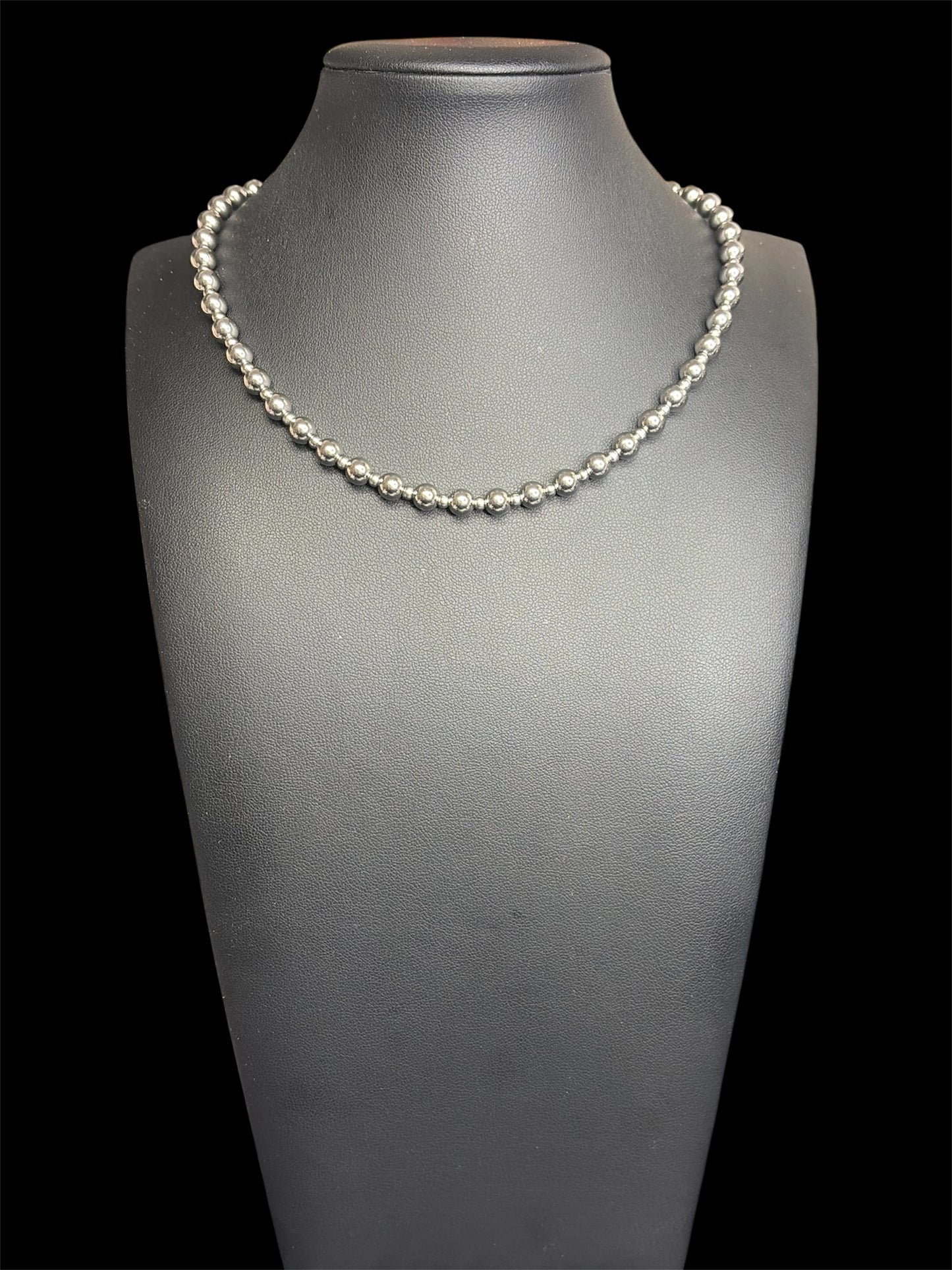 3mm & 6mm Stainless Pearl Necklace