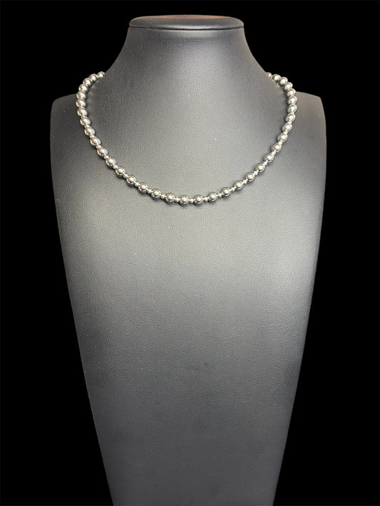 3mm & 6mm Stainless Pearl Necklace