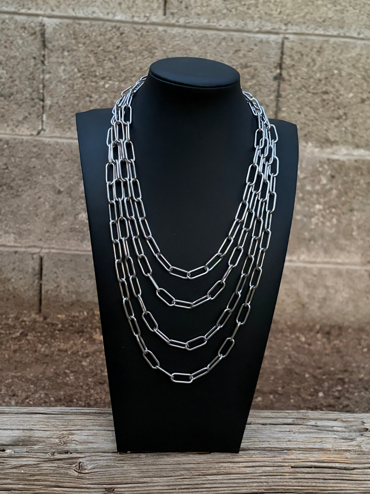 Desert Steel 7mm Paperclip Chain Necklace
