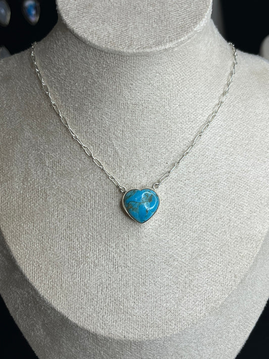 Mojave Turquoise Heart Necklace