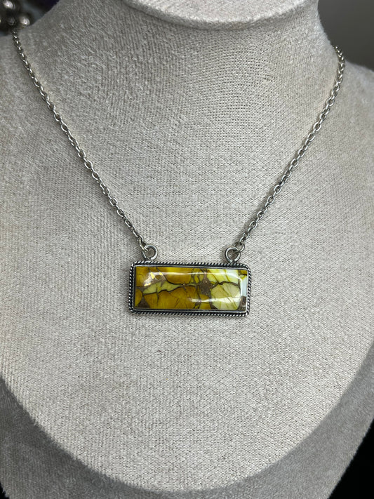 Honey Dahlia Bar Necklace