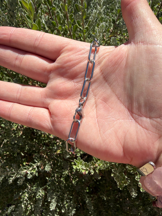 Desert Steel 7mm Paperclip Chain - Bracelet
