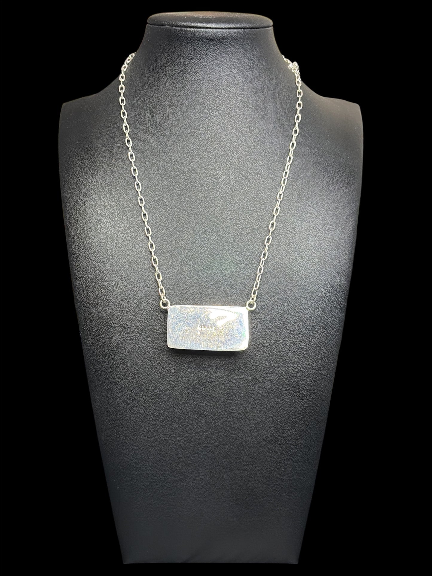 Multi-Stone Cobblestone Bar Necklace