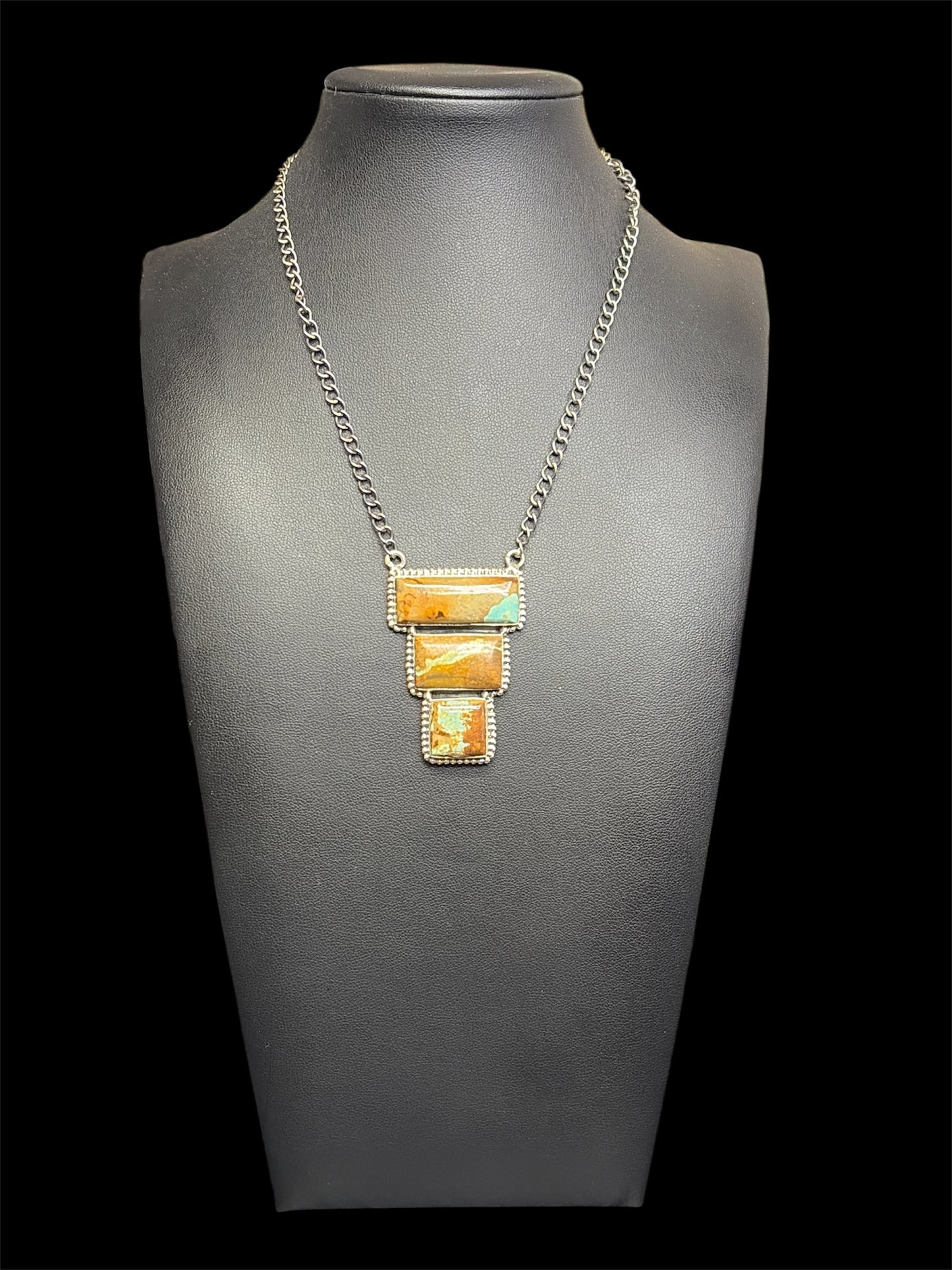 Number 8 Turquoise Tiered Bar Necklace