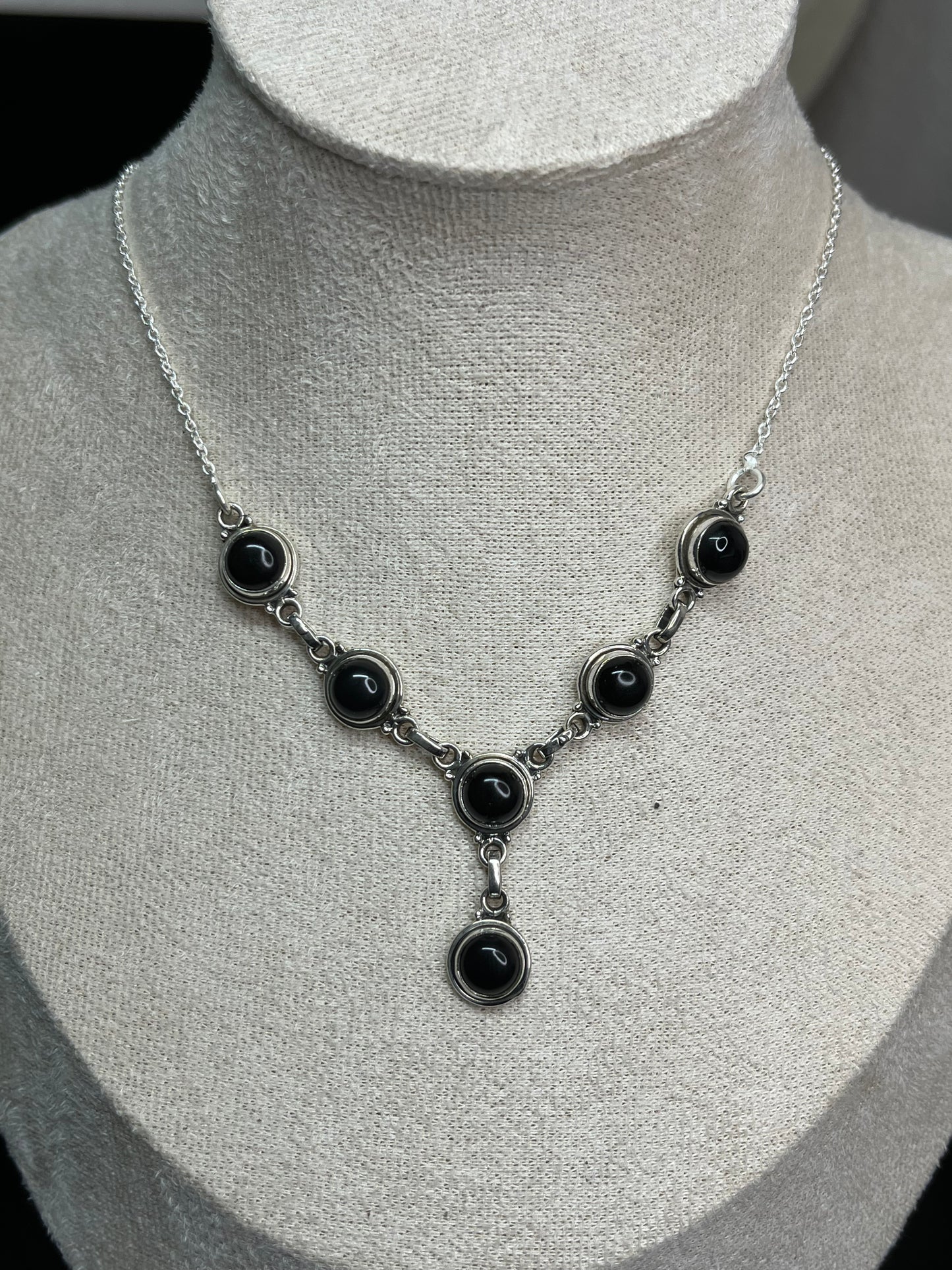 Sterling Silver Y-drop Gemstone Necklaces 16”-18”