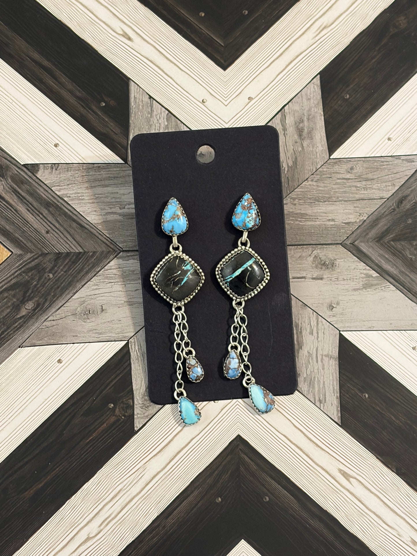 Black Jack & Golden Hills Statement Earrings