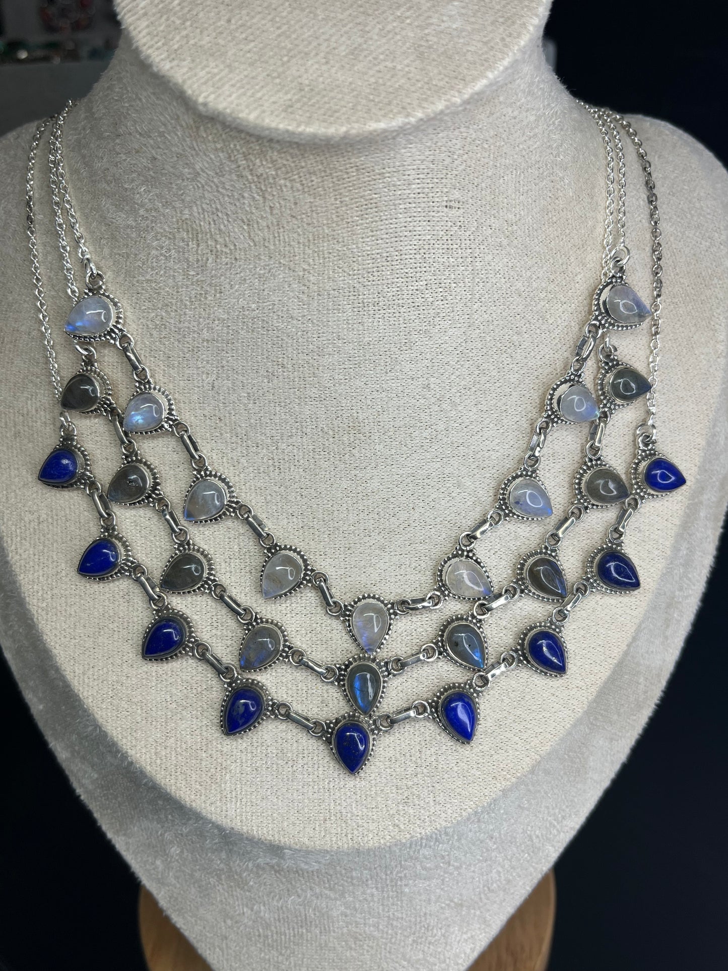 Natural Gemstone “Collar” Necklaces