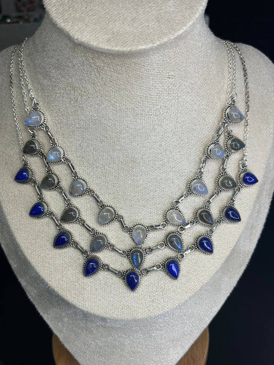 Natural Gemstone “Collar” Necklaces