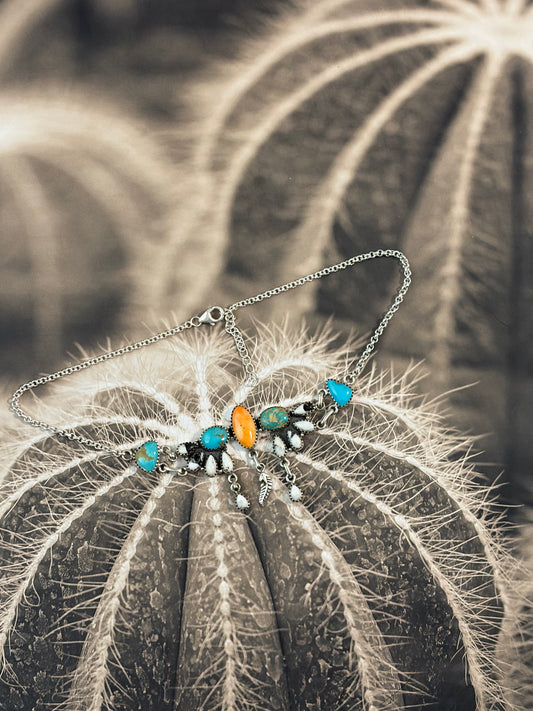 Multi-Stone Statement Choker Necklace
