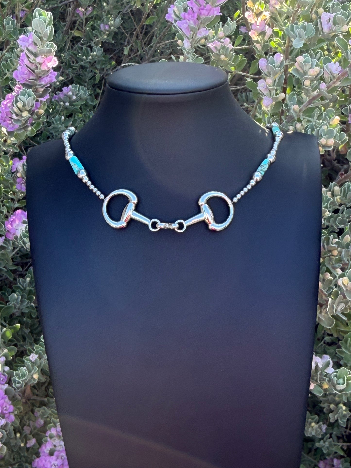 Desert Steel Kingman Bit Necklace