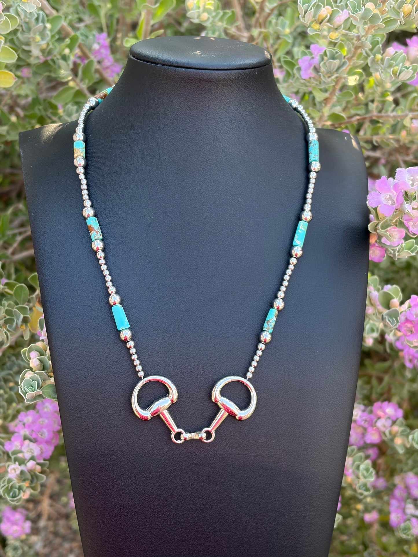 Desert Steel Kingman Bit Necklace